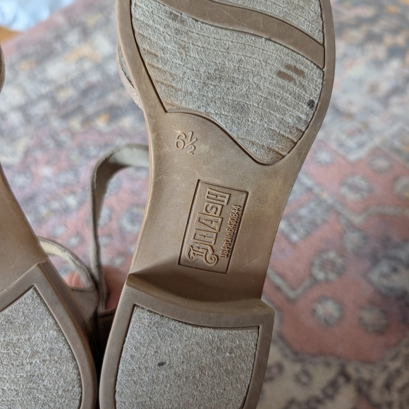 Brash Tan Ankle Strap Flats Pointed Toe Small Heel 6.5 - Picture 5 of 5